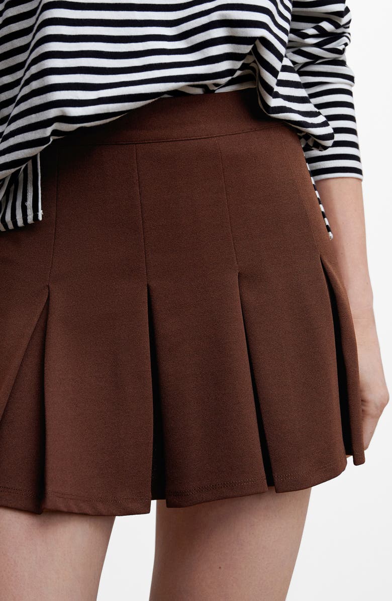 MANGO Wide Pleated Miniskirt, Alternate, color, 