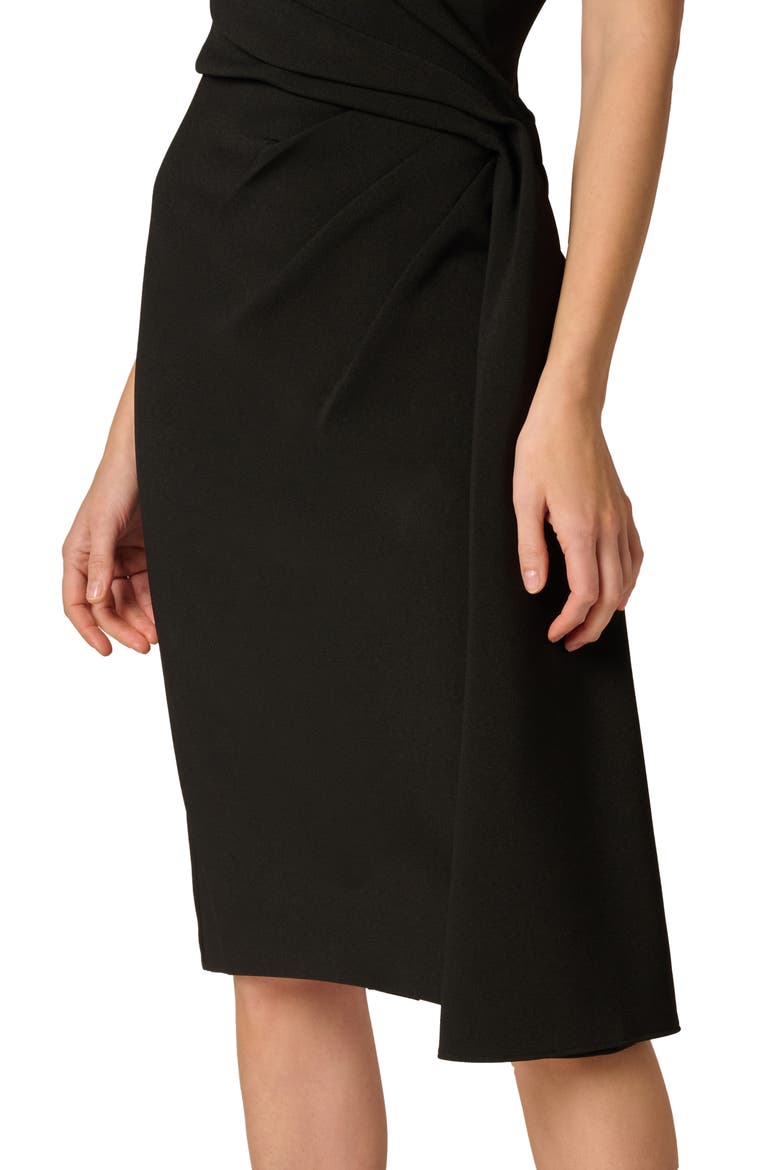 Crepe Sheath Dress, Alternate, color, BLACK