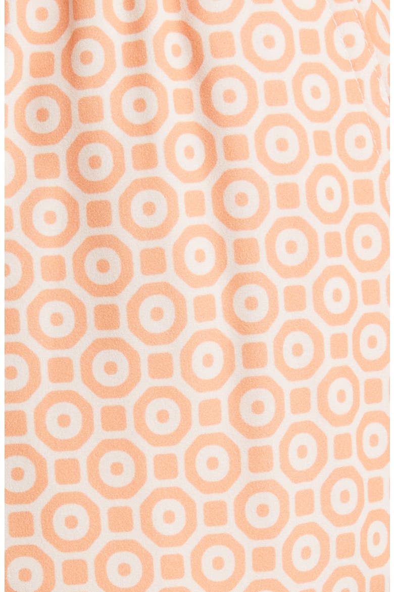 Retro Print Swim Trunks, Alternate, color, ORANGE