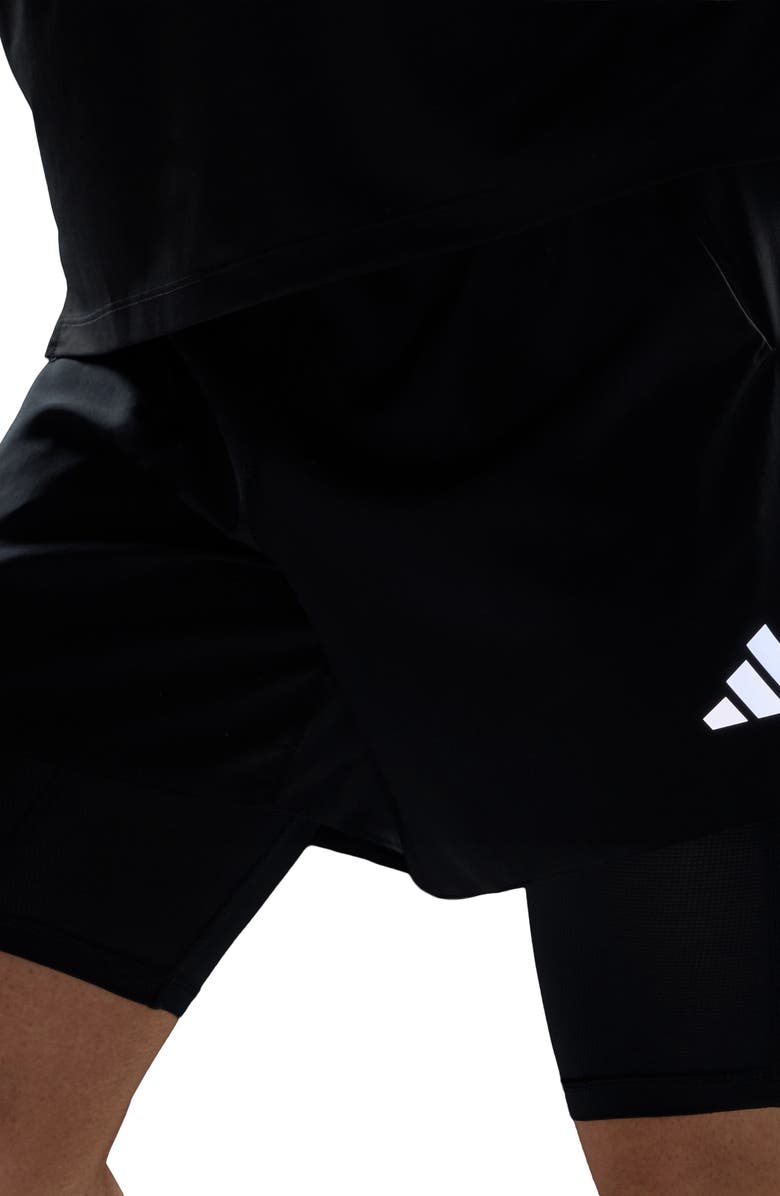 adidas ADI365 Running Iconic Formation 2-in-1 Shorts, Alternate, color, Black
