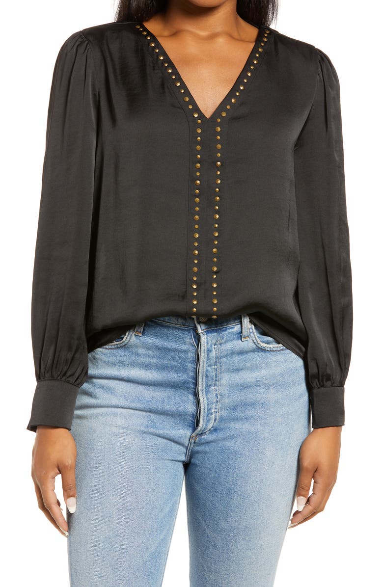 Vince Camuto Studded Blouse, Main, color, 