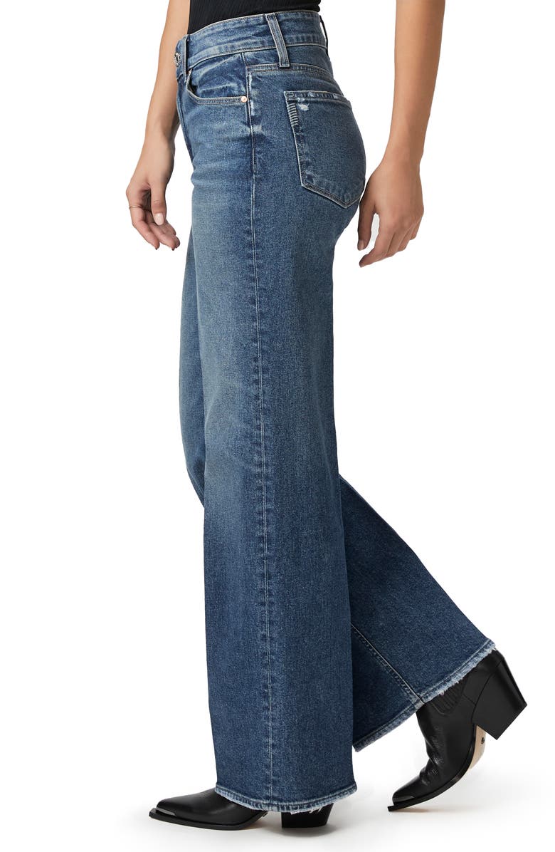 PAIGE Sasha High Waist Wide Leg Jeans, Alternate, color, Lovejoy Distressed
