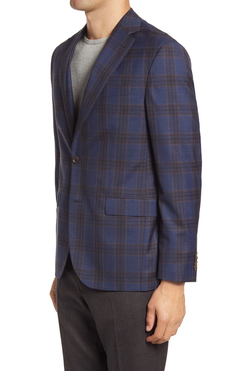 Jack Victor Midland Plaid Wool Sport Coat, Alternate, color,