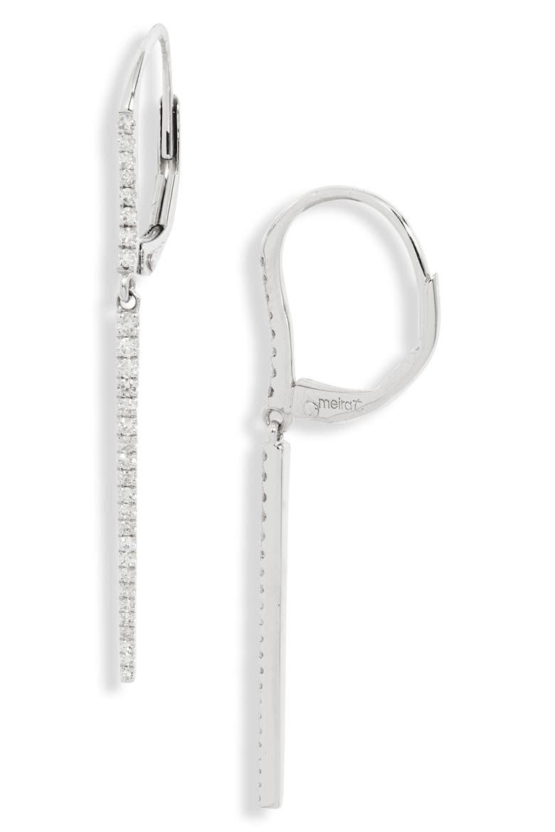 Diamond Spike Earrings, Main, color, SILVER