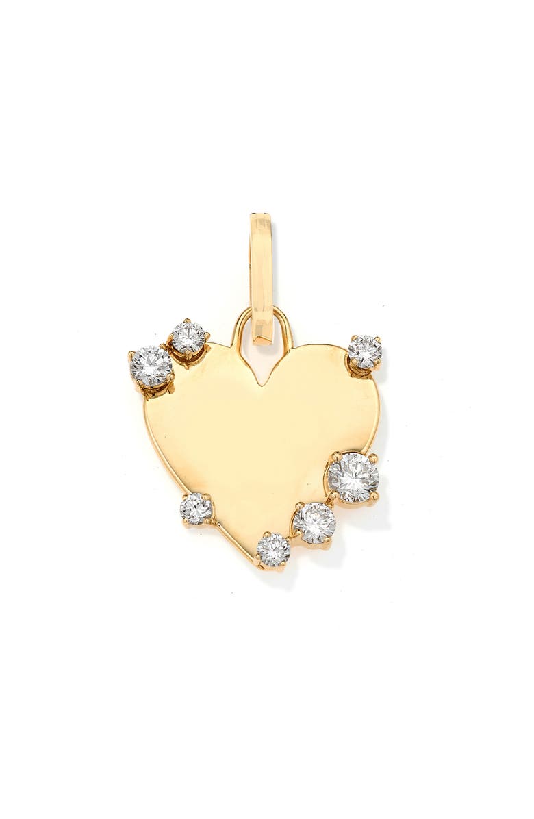 Adina Reyter Lab Grown Diamond Heart Charm, Main, color, 14K Yellow Gold