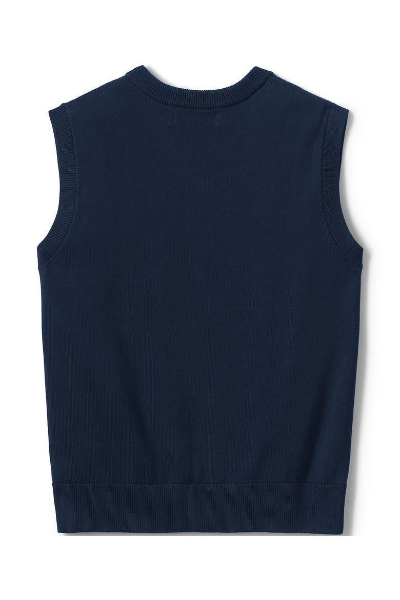 School Uniform Kids Cotton Modal Fine Gauge Sweater Vest, Alternate, color, Classic Navy