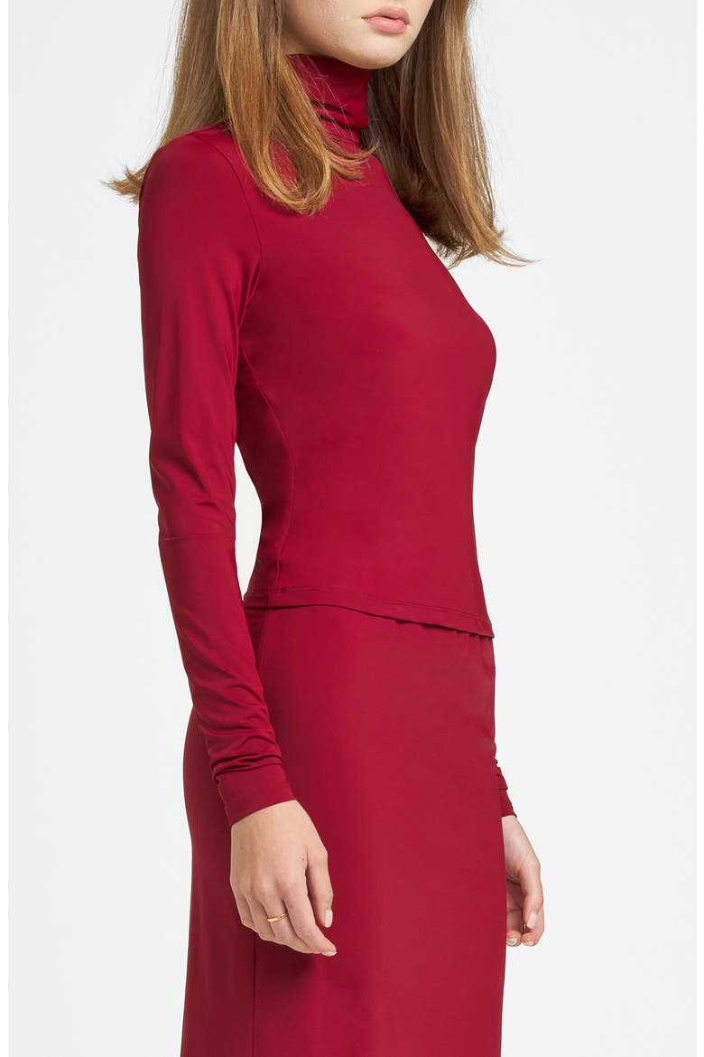 x CHÉRIE MADELEINE Francoise Turtleneck Top, Alternate, color, BORDEAUX