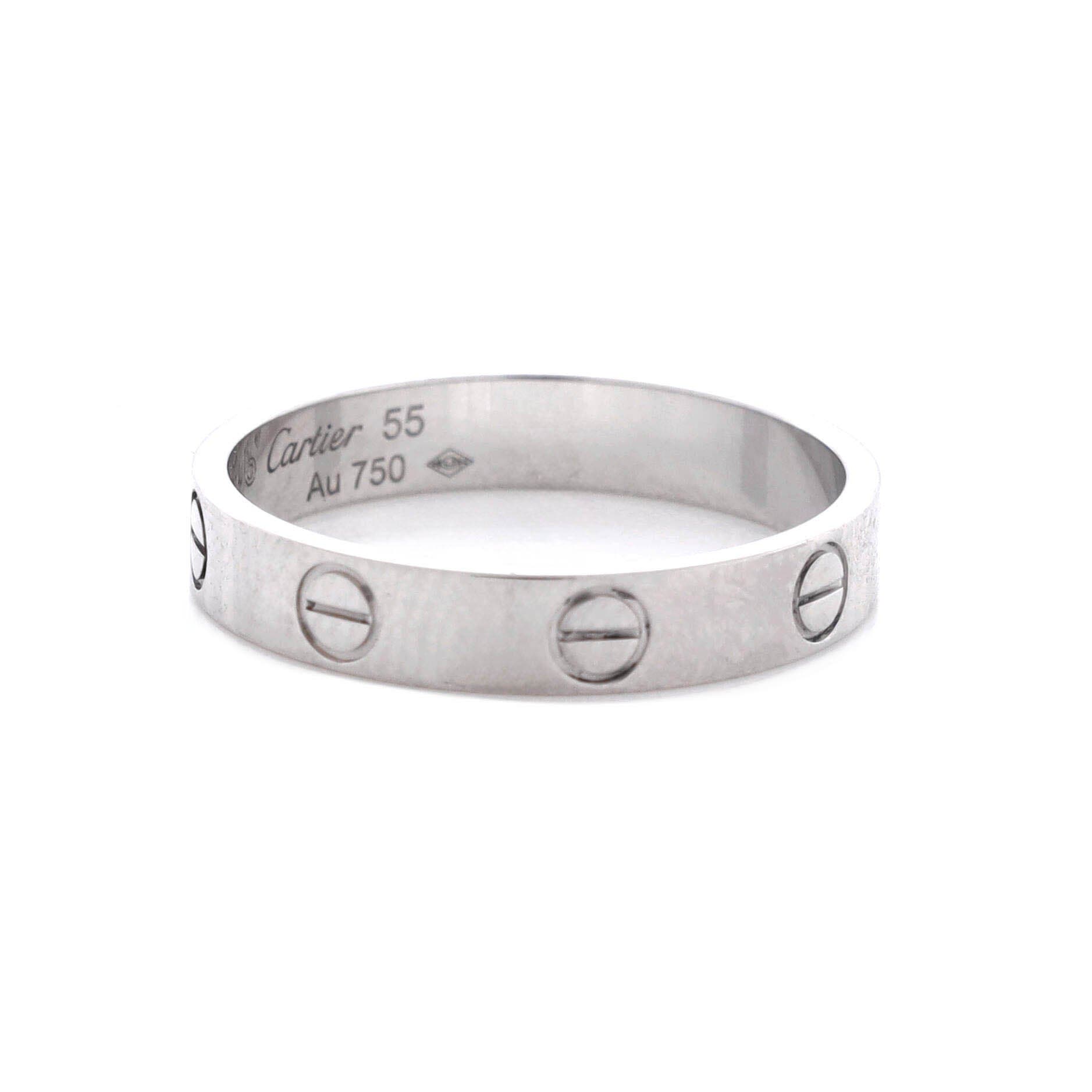 Love Wedding Band Ring 18K White Gold, Alternate, color, Metallic Gold