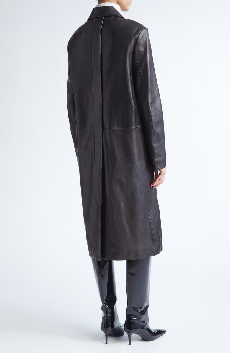 Proenza Schouler Nissi Leather Coat, Alternate, color, Black