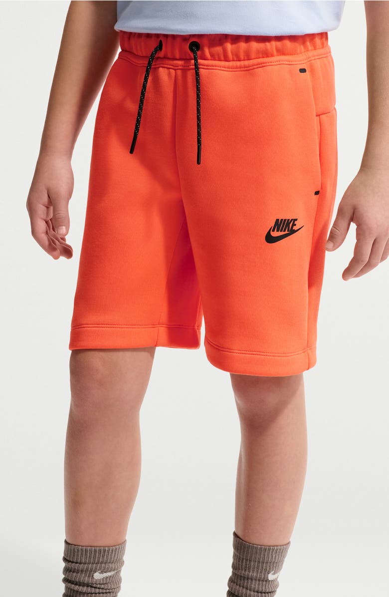 Nike Kids' Fleece Shorts, Alternate, color, Turf Orange/ Black