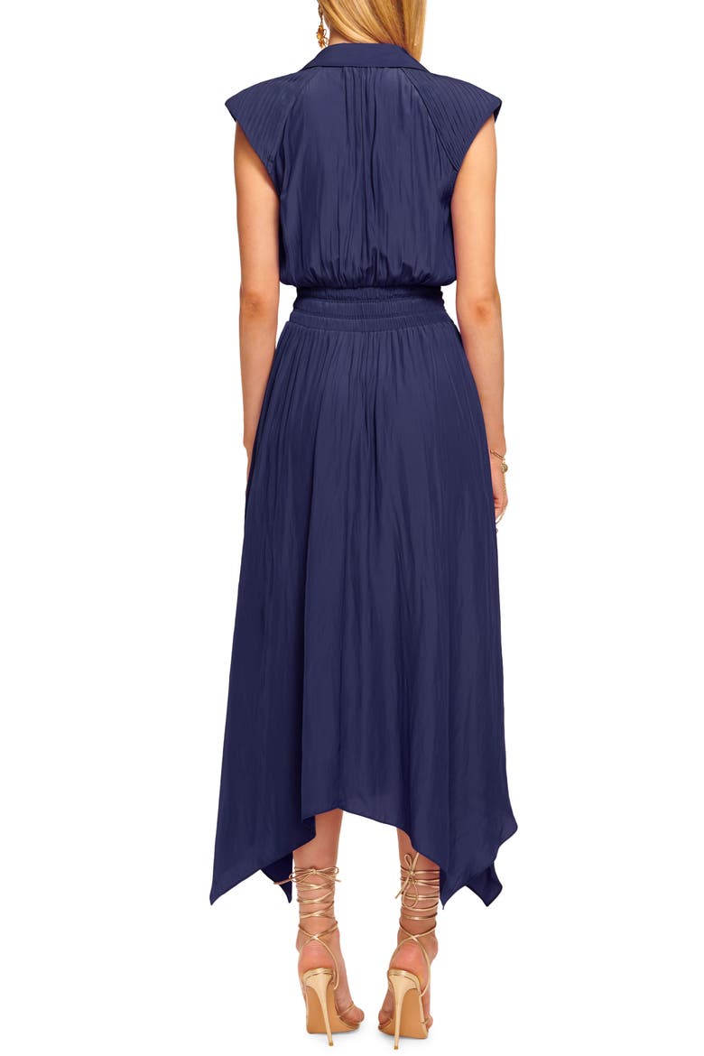 Ivy Sleeveless Asymmetric Hem Shirtdress, Alternate, color, SPRING NAVY