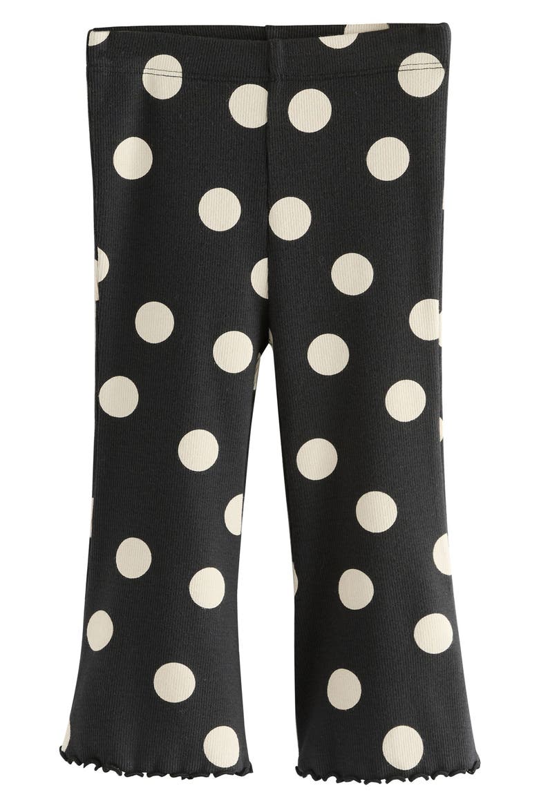 Kids' Assorted 5-Pack Rib Flare Leggings, Alternate, color, BLACK/WHITE