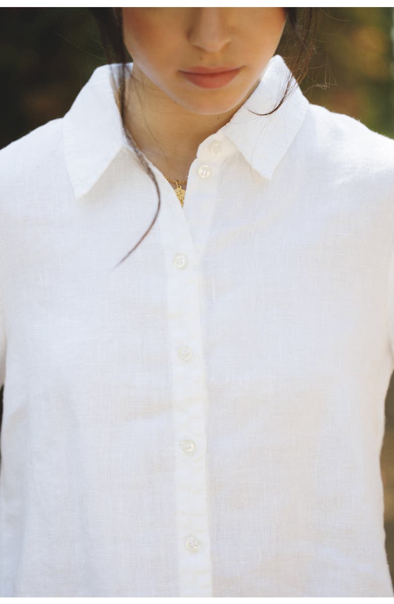 VIR VITA Anais Linen Shirt, Alternate, color, White