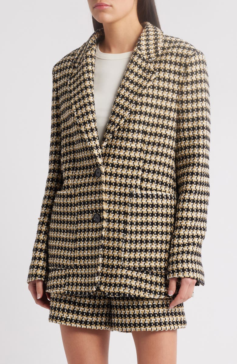 BOSS Jovana Tweed Blazer, Alternate, color, Light Beige Tweed