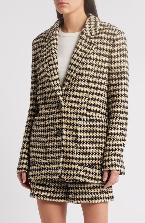 Hugo Boss Boss Jovana Tweed Blazer In Light Beige Tweed