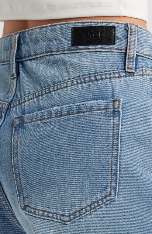 PTCL PTCL NEVE RIPPED HIGH WAIST LONG BAGGY DENIM SHORTS
