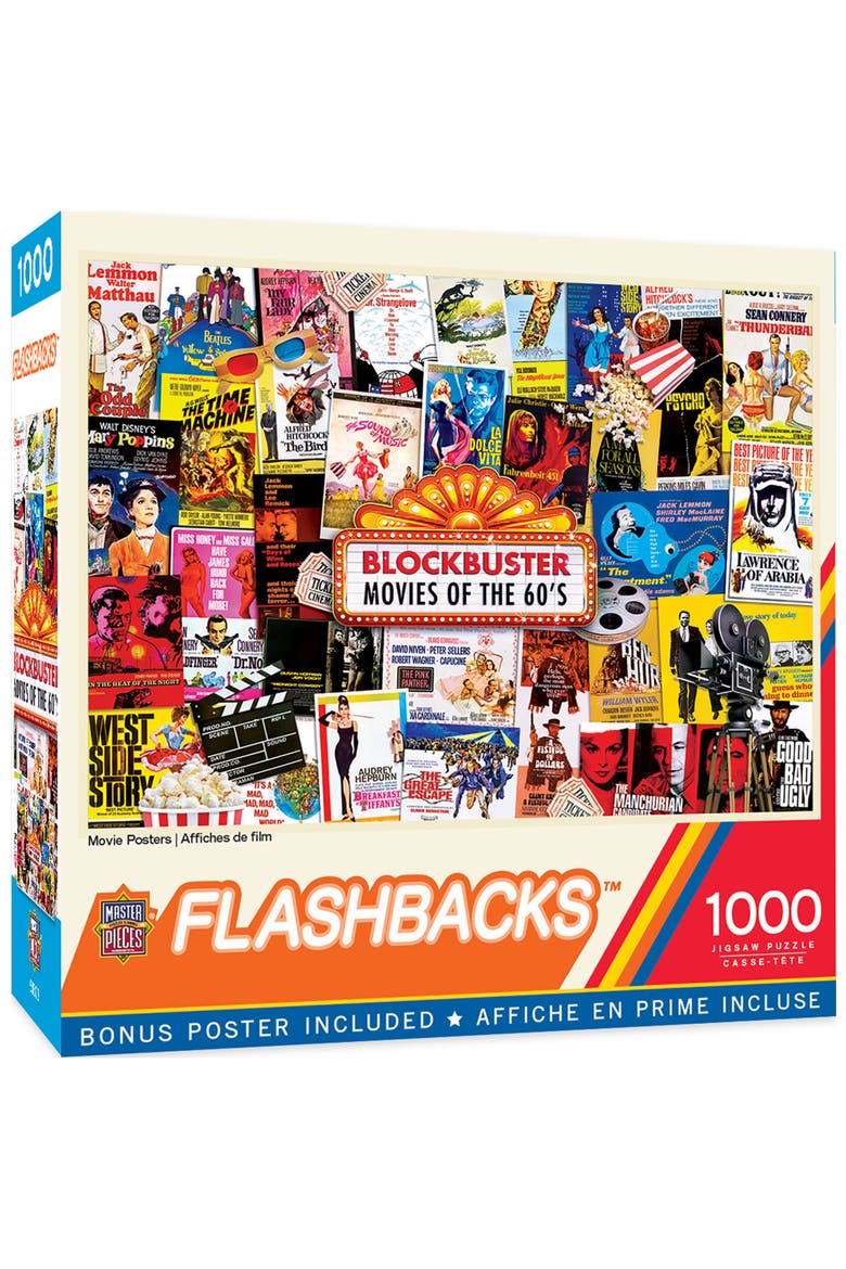 Movie Posters 1000 Piece Jigsaw Puzzle, Main, color, Multicolor