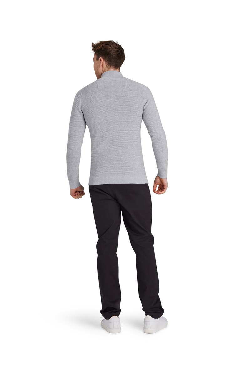 Raging Bull Classic Ribbed Quarter Zip Knit Jumper, Alternate, color, Grey