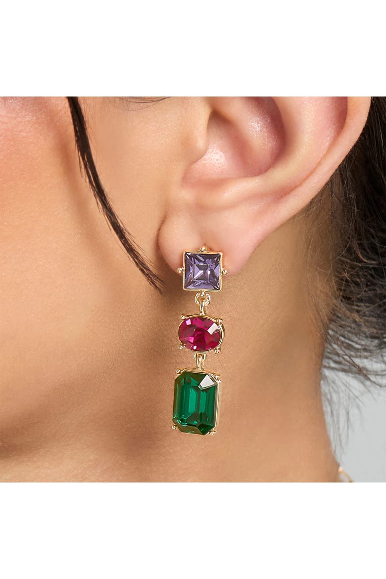 Multi-Gem Drop Earrings, Alternate, color, Multicolor