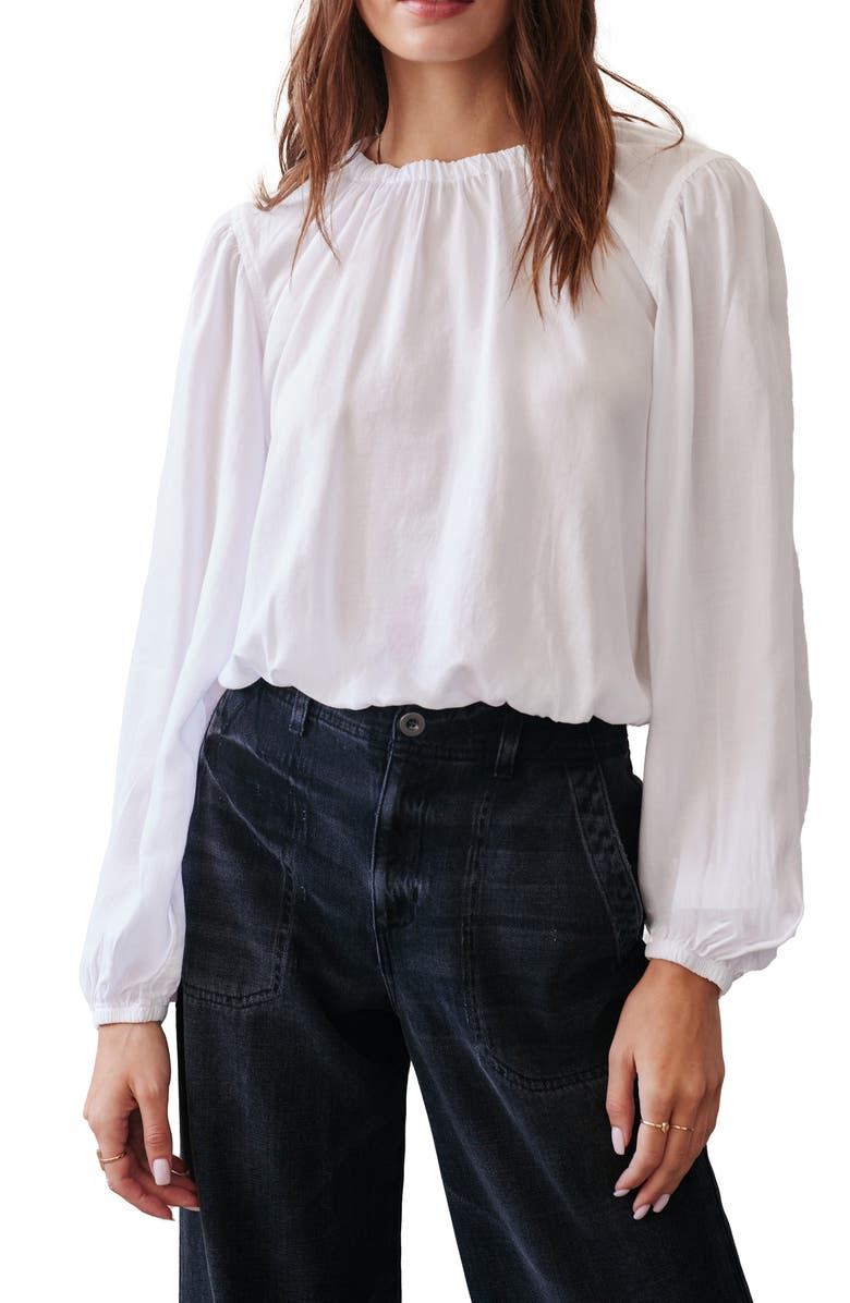 Bella Dahl Shirred Neck Top, Main, color,