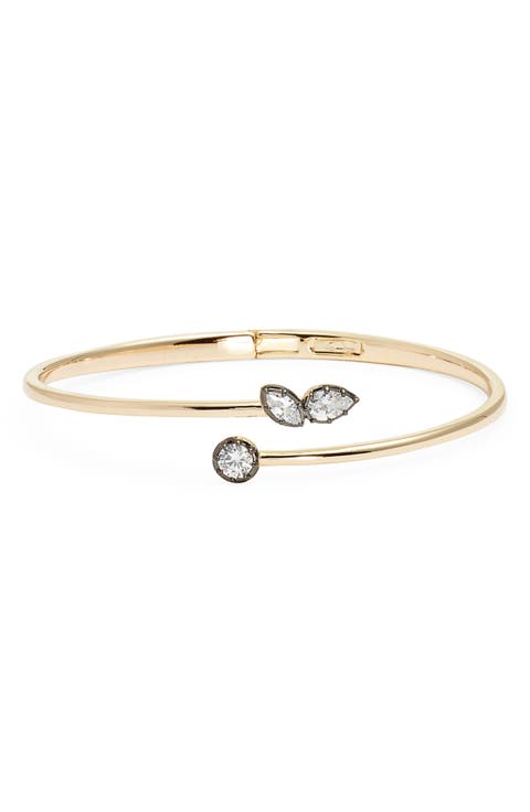 Georgian Cubic Zirconia Cuff Bracelet
