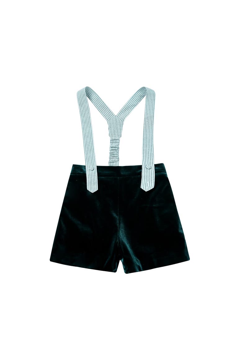 Belmont Velvet Suspender Set, Alternate, color, Green