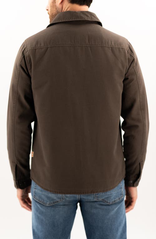 Devil-dog Dungarees Insulated Cotton Canvas Deck Jacket In Brown