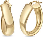 Bony Levy 14K Gold Twist Hoop Earrings