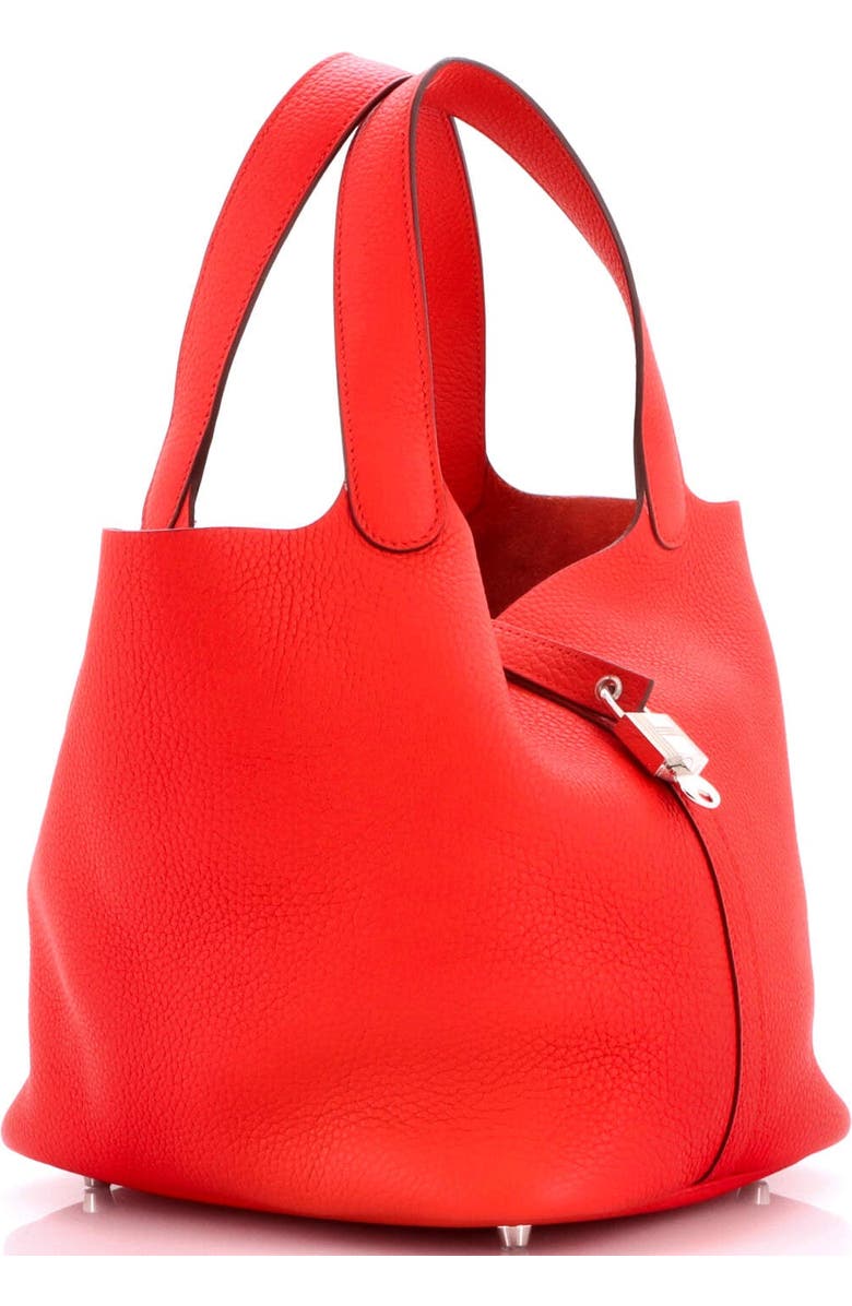 Pre-Owned Hermes Picotin Lock Bag Clemence MM, Alternate, color, Rouge De Coeur