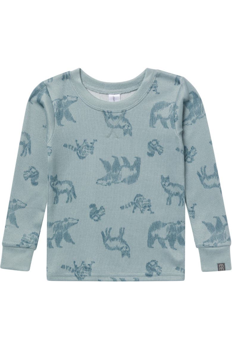 Hacci Sung Fit Footless Pajama Set, Alternate, color, Blue Animals