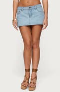 EDIKTED Camelia Denim Miniskirt