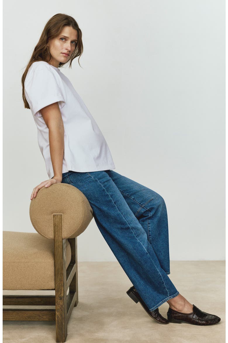 Micro Barrel Maternity Jeans, Alternate, color, NORTH CURRENT
