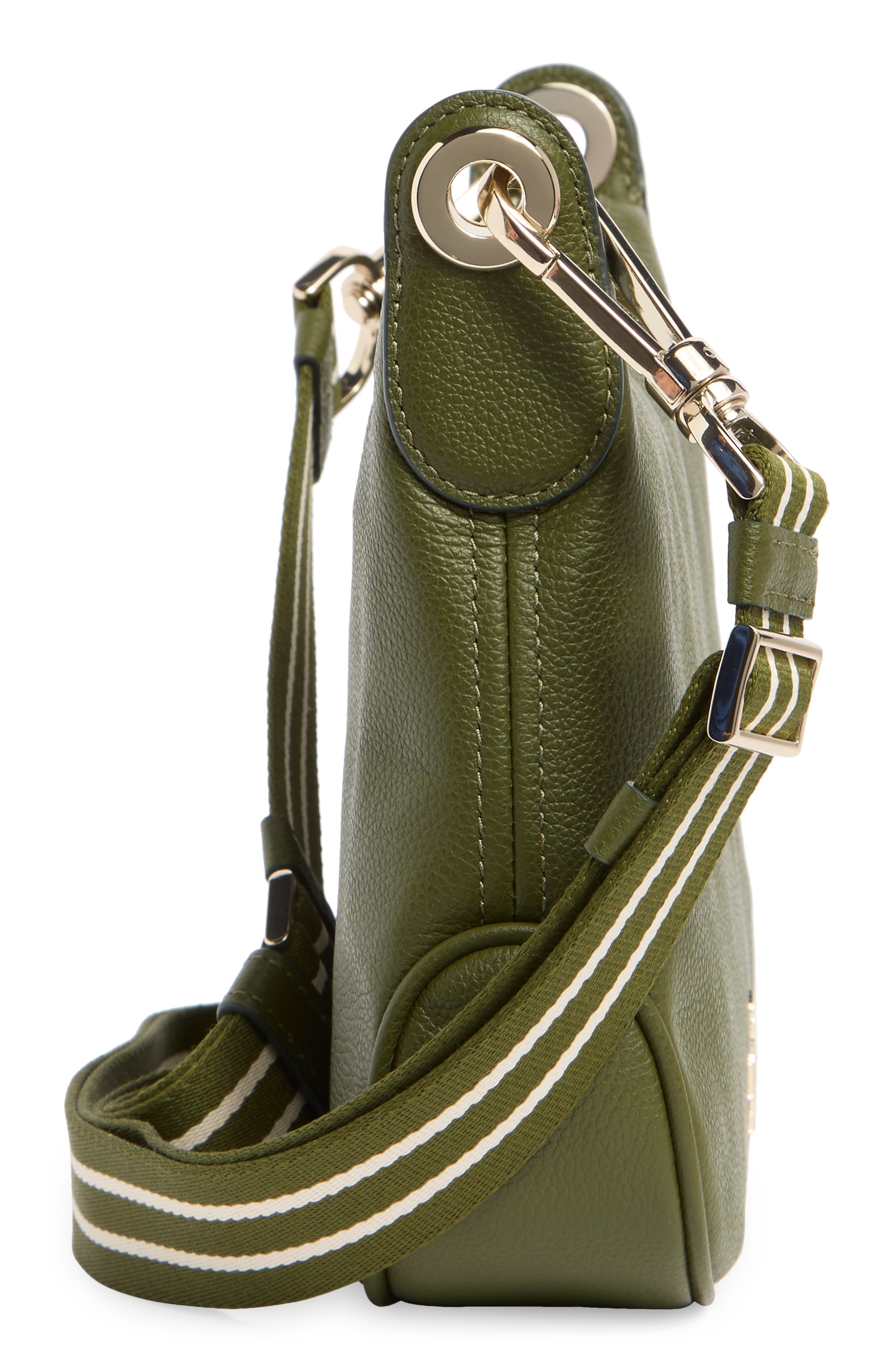 Kate Spade New York pebbled leather crossbody bag, Alternate, color, Enchanted Green