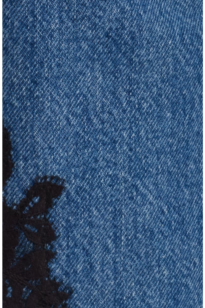 Bambie Lace Appliqué Jeans, Alternate, color, HEIRLOOM INDIGO