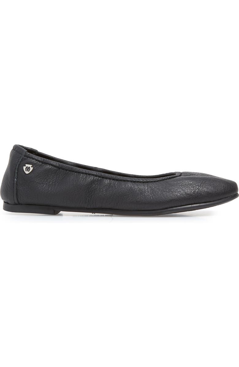 Minnetonka Anna Ballerina Flat, Alternate, color, Black
