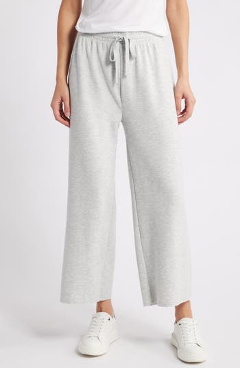 Cropped wide leg sweatpants online