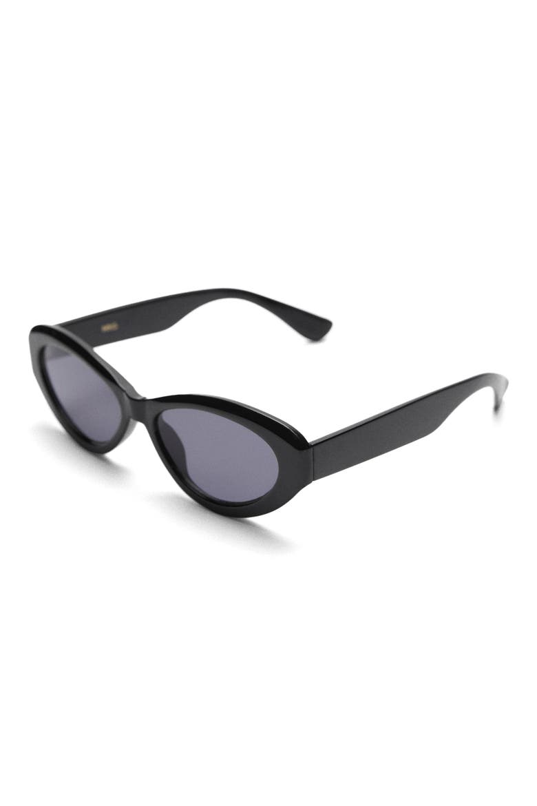 Oval Sunglasses, Alternate, color, BLACK