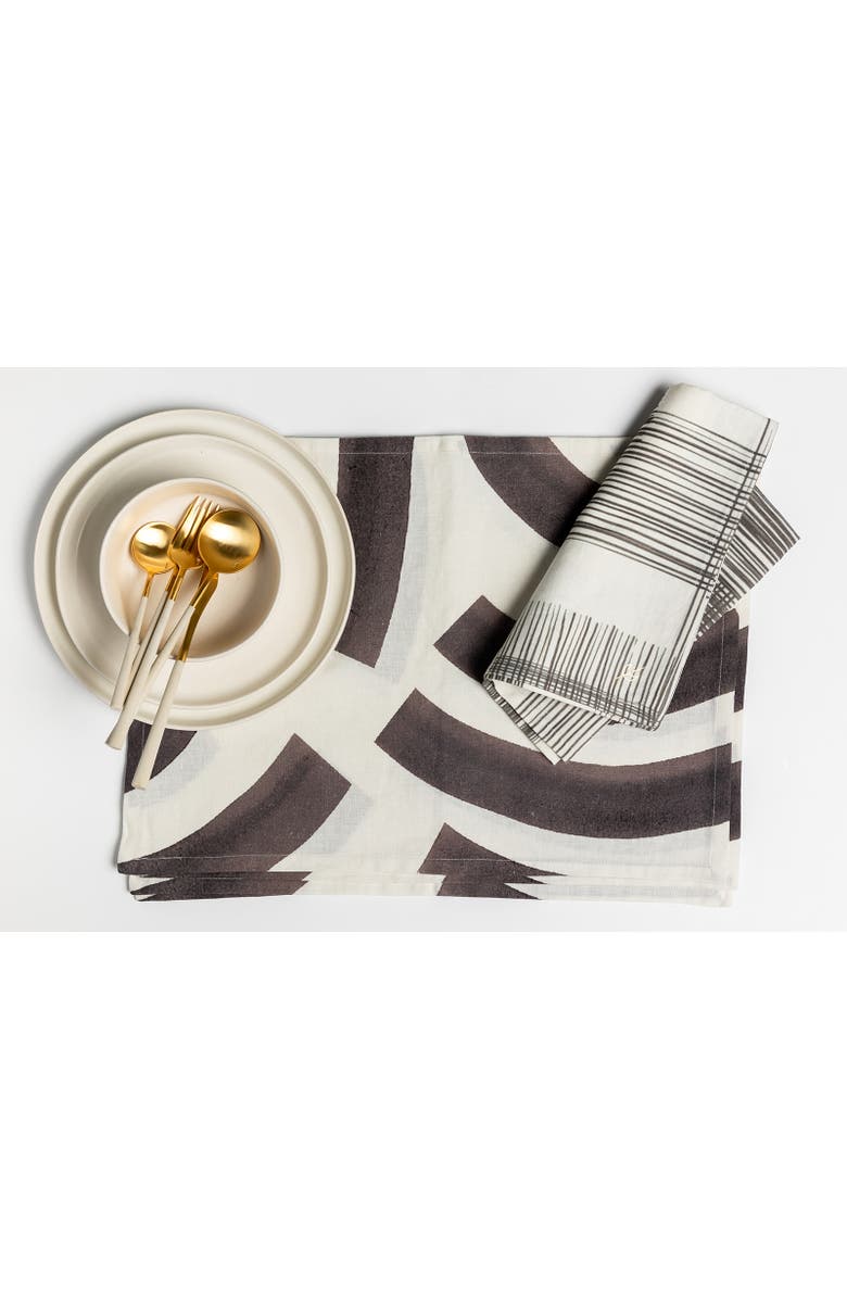 House of Revelry Hard Rock Placemat Set of Four, Alternate, color, Natural