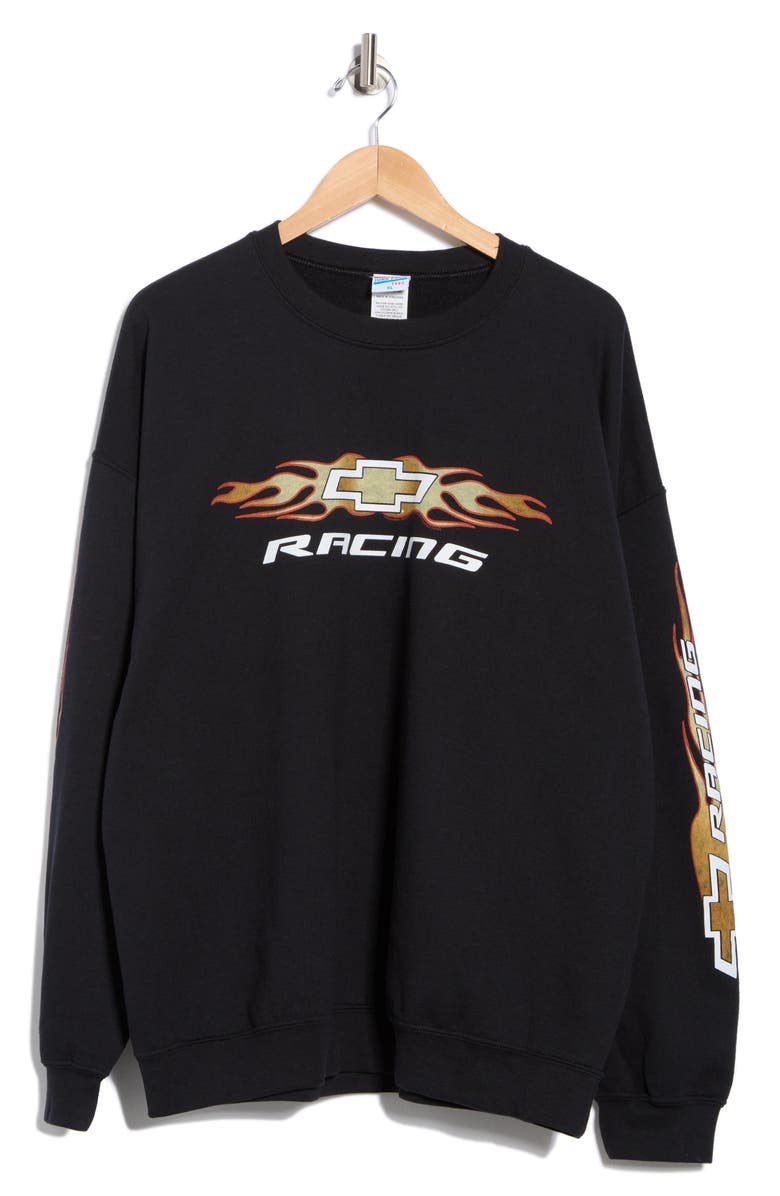 Junk Food Chevy Racing Pullover, Alternate, color, Black