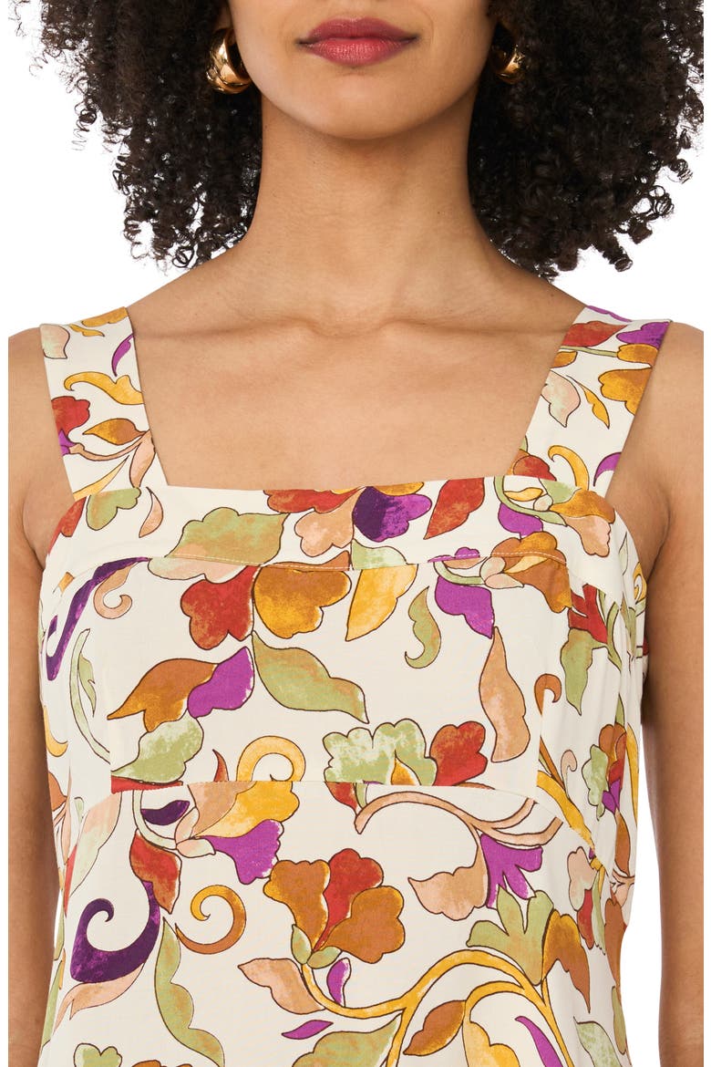 Print Sleeveless Tiered Maxi Dress, Alternate, color, APPLE RED