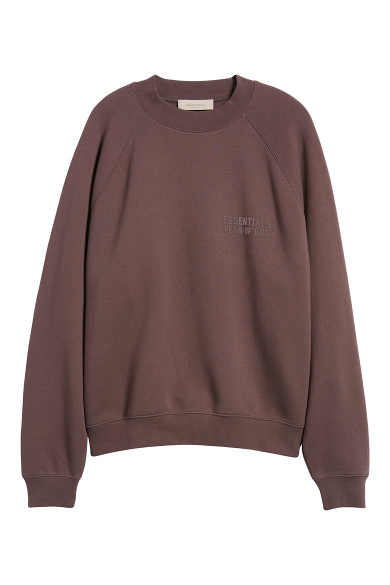 Essentials Crewneck Sweatshirt, Alternate, color, PLUM