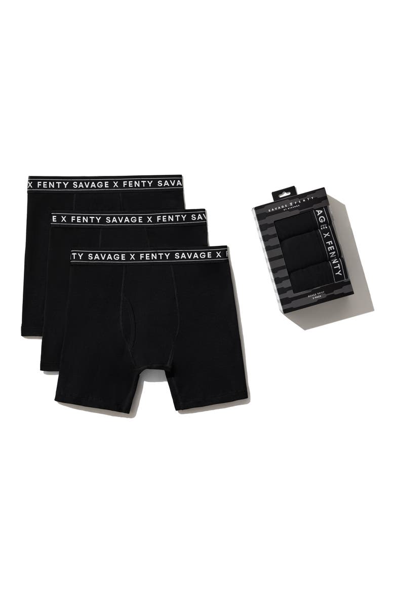 Savage Classics 3-Pack Boxer Briefs, Main, color, BLACK CAVIAR