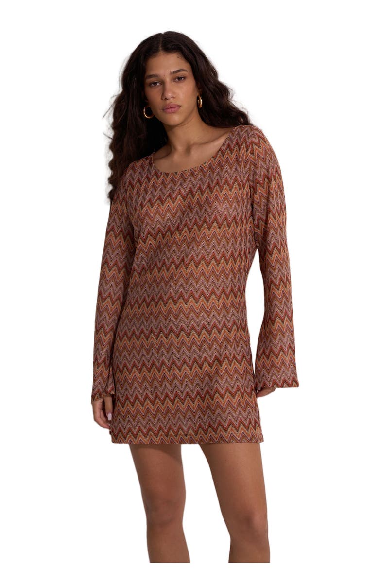 Desert Mirage Beach Tunic, Main, color, Multi-Brown