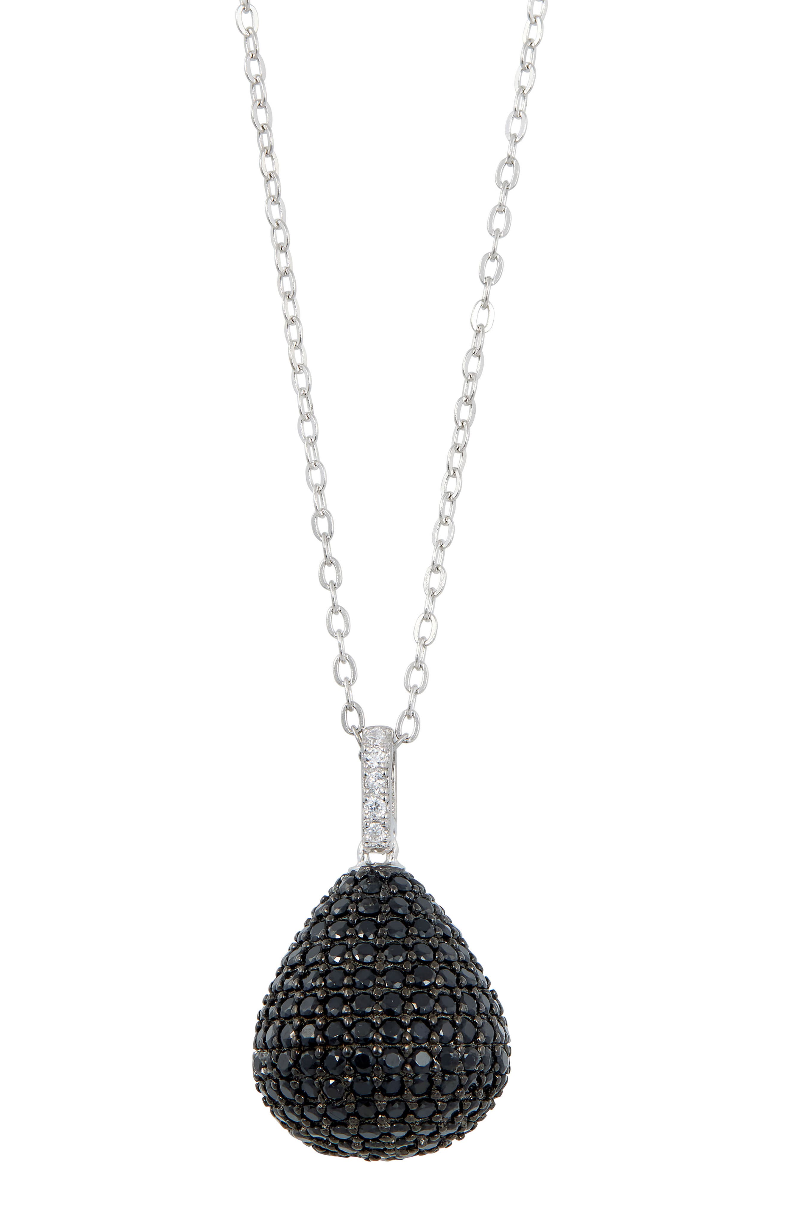 SAVVY CIE JEWELS Pavé Pendulum Pendant Necklace