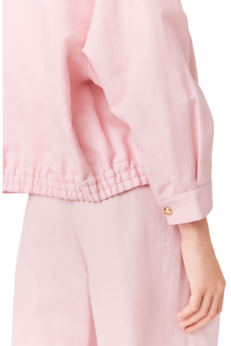 Linen blend bomber jacket, Alternate, color, Pink