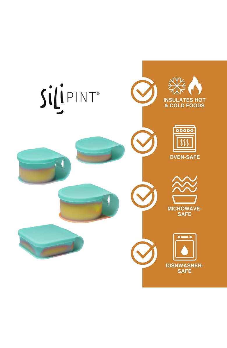 Silipint Silicone Go Go Bowls Set Of 4,10, 20, 30 Oz, Alternate, color, Blue