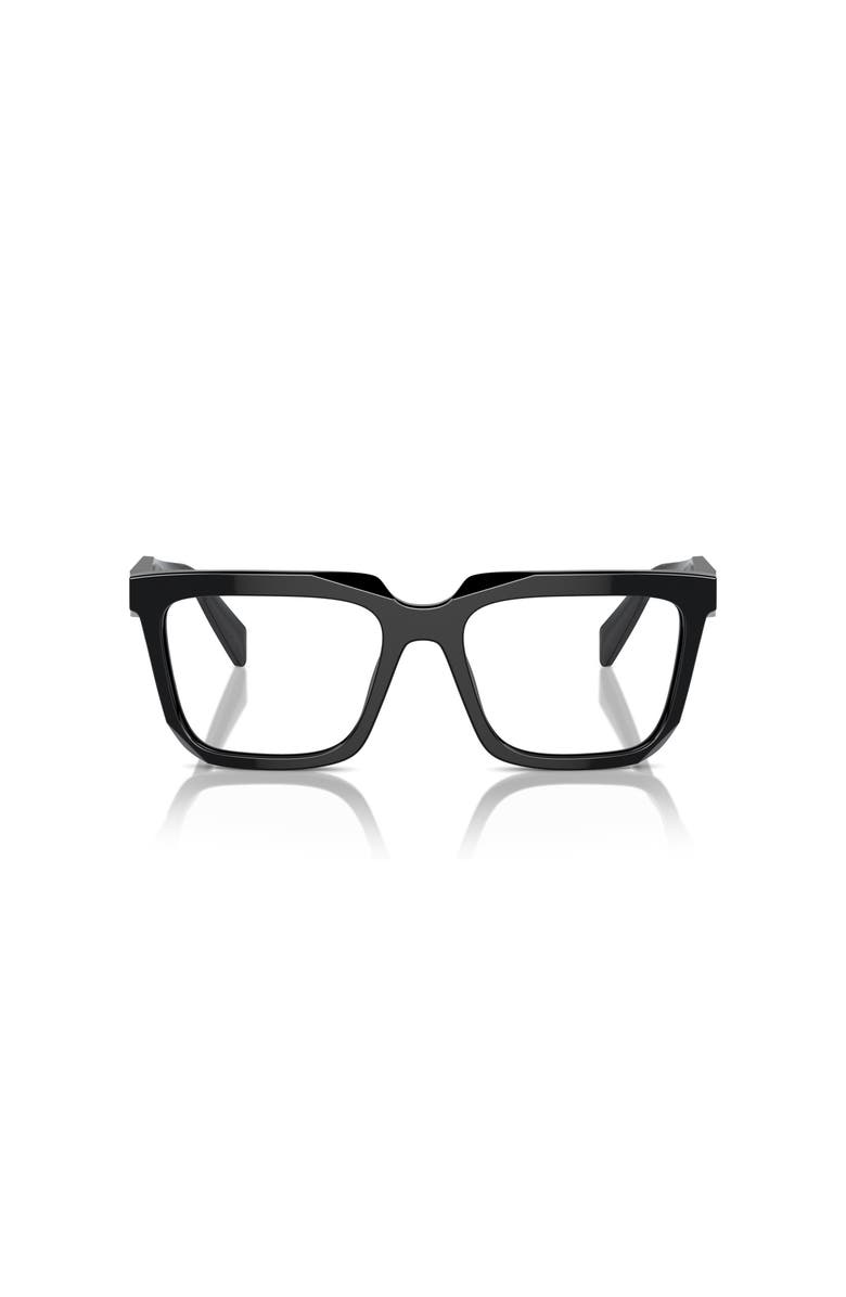 Prada 54mm Rectangle optical glasses, Alternate, color, Black