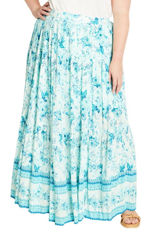 Pretty Thing A-Line Maxi Skirt (Plus)