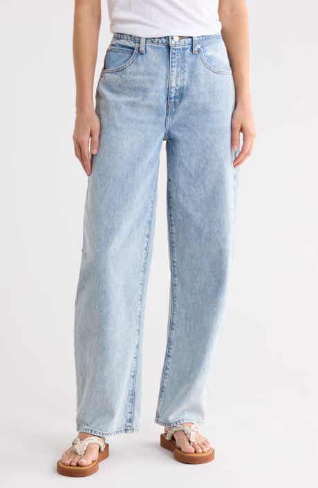 FRAME High Waist Barrel Jeans
