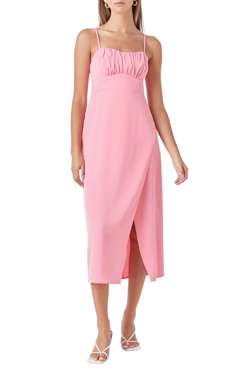 Ruched Bust Midi Dress